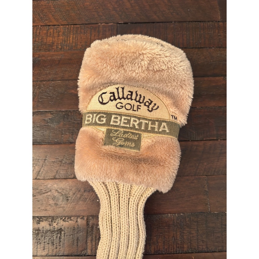 Callaway Golf Big Bertha Ladies Gems Heaven Wood Headcover Beige Faux Fur Knit